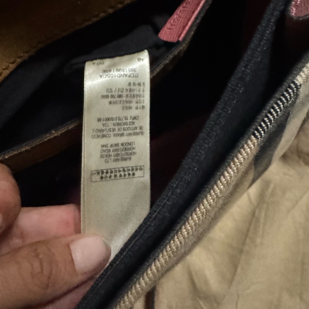 Burberry Pink and Tan Women's Bag - Picture 6 of 11